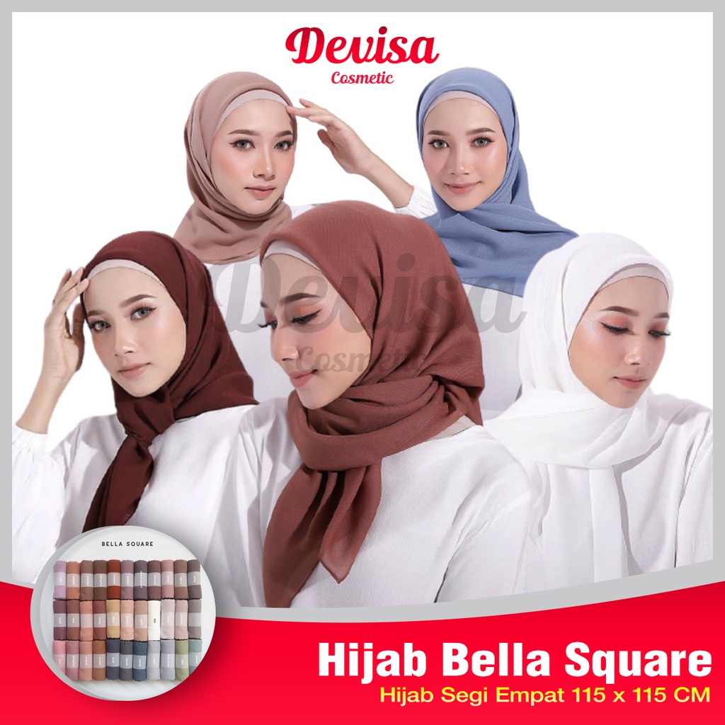 Jual Hijab Bella Square Jilbab BellaSquare Bahan Polycotton Model ...