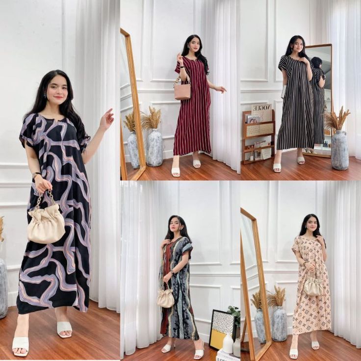 Daster cantik bahan adem | Pakaian wanita, Lengan, Daster panjang