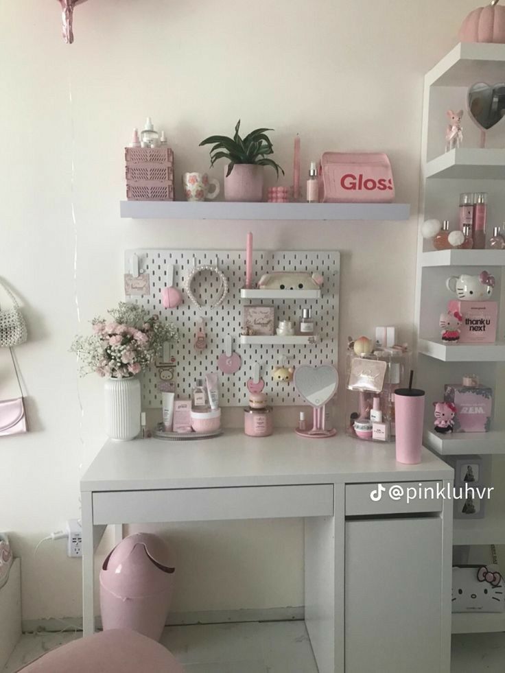 Pin on 00 | Study room decor, Pink room decor, Room inspiration