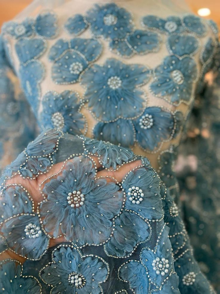 ROSSET FLOWER DPALAISMODA TEXTILE | Gaun cantik, Pengantin, Bahan kain