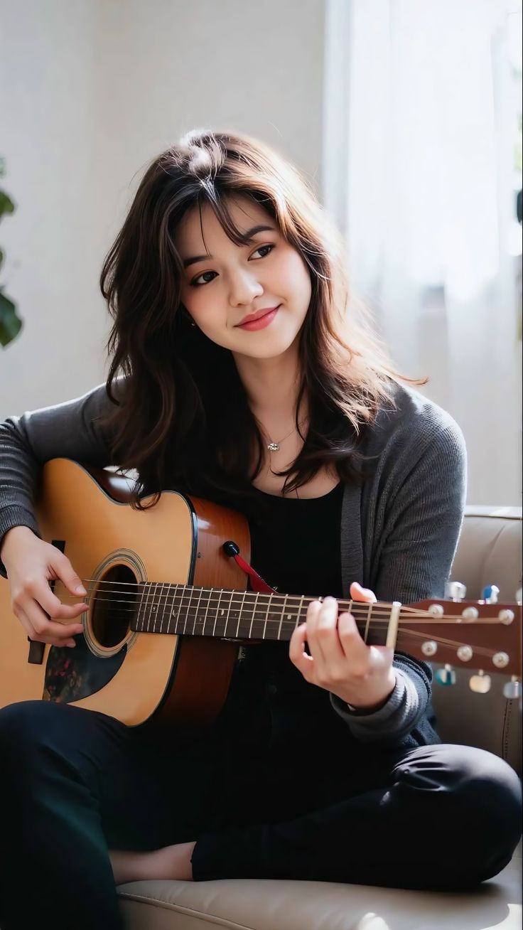 Referensi wajah | Fotografer, Desain grafis, Cewek main gitar
