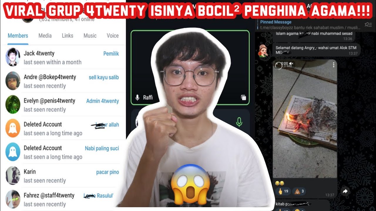 VIRAL TWITTER GRUP TELEGRAM 4TWENTY YANG ISINYA BOCIL TOXIC!!! - YouTube
